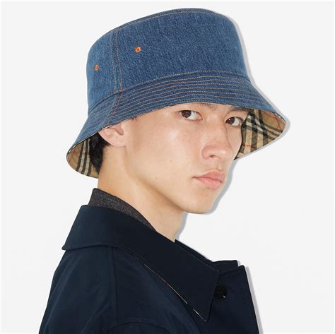 burberry denim bucket hat|Burberry check wool bucket hat.